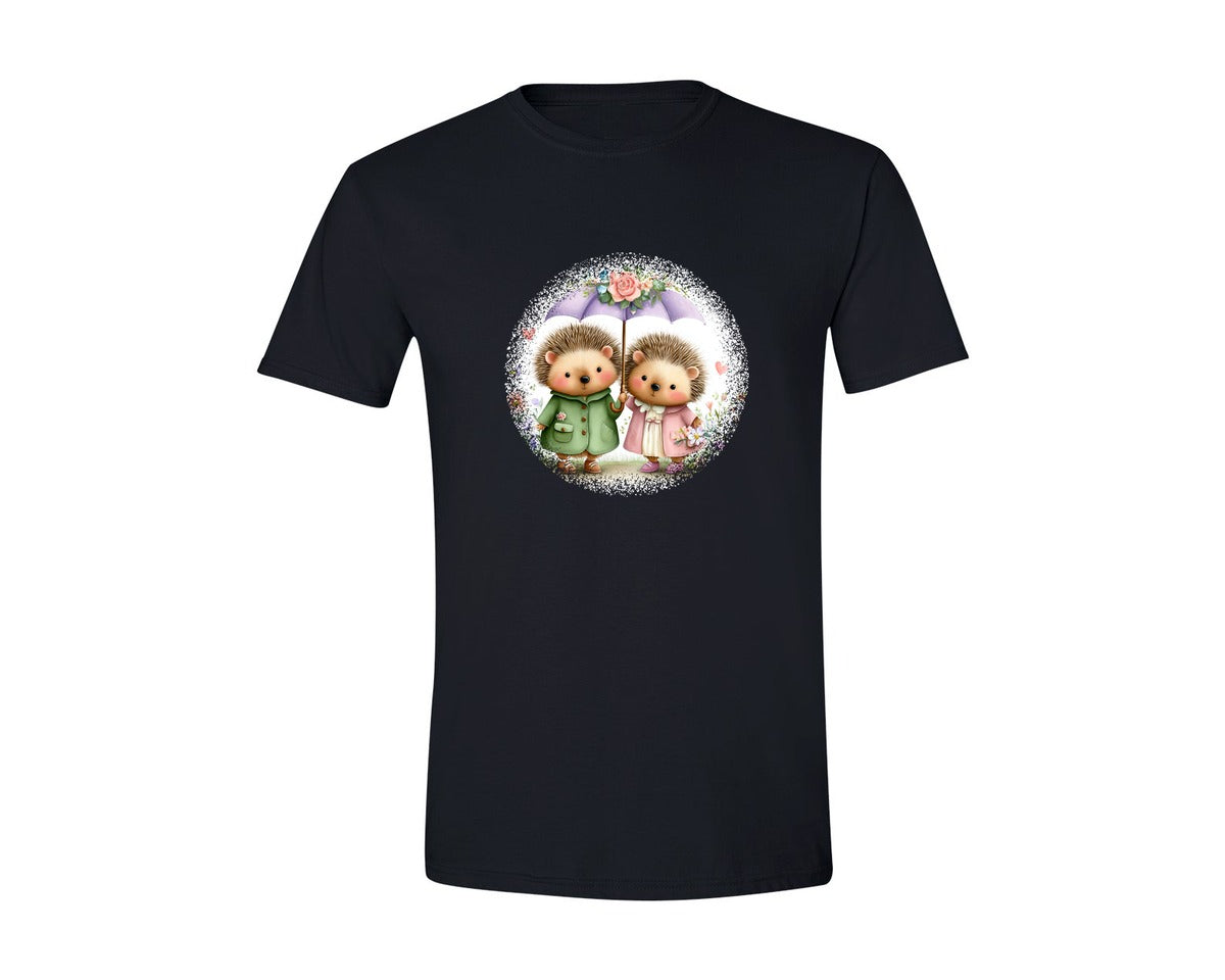 brand:Generic|color:Black|Couple Animals Round Tshirt 35 Graphic T-Shirt