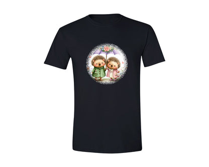 brand:Generic|color:Black|Couple Animals Round Tshirt 35 Graphic T-Shirt