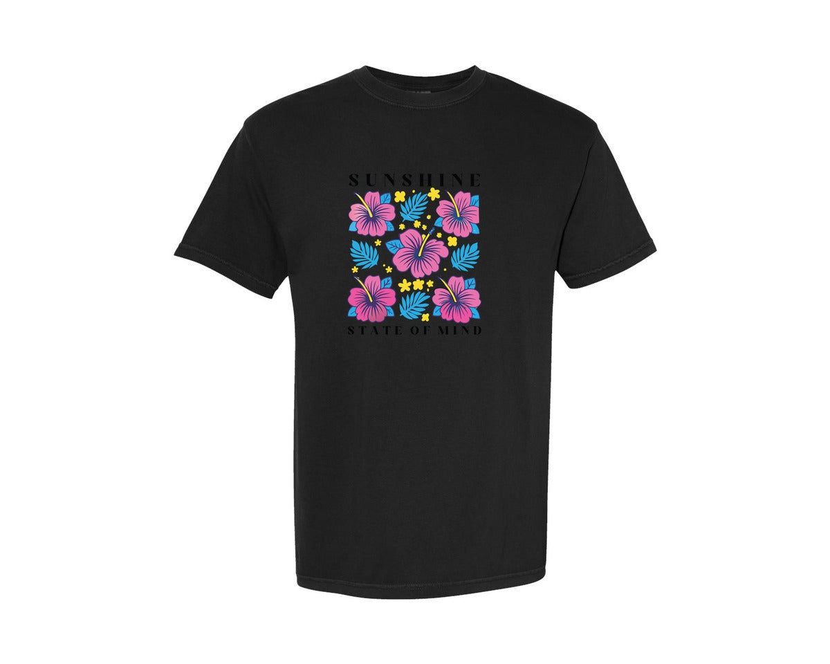 brand:Comfort Colors|color:Black|Sunshine State Of Mind Summer Graphic T-Shirt