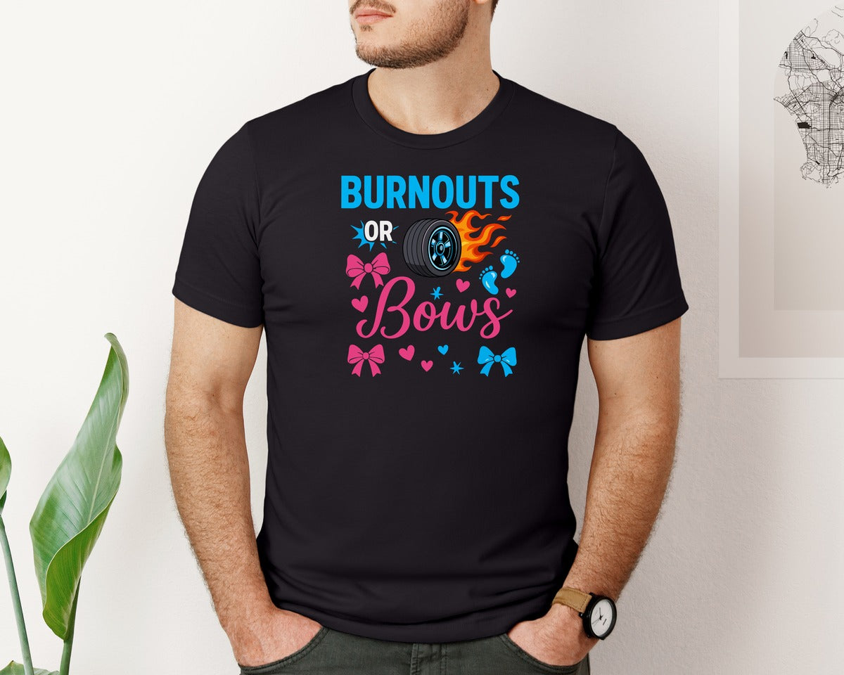 brand:Bella Canvas|color:Black|Burnouts Gender Reveal T Shirt Graphic T-Shirt
