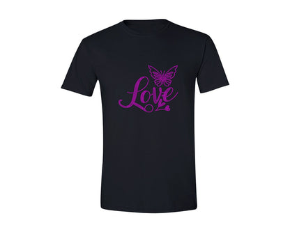 brand:Generic|color:Black|Love Rhinestone Template 64 Graphic T-Shirt