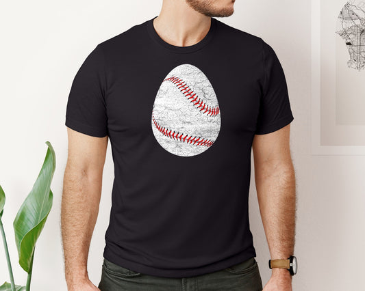 Sports Baseball Easter Egg Graphic T-Shirt