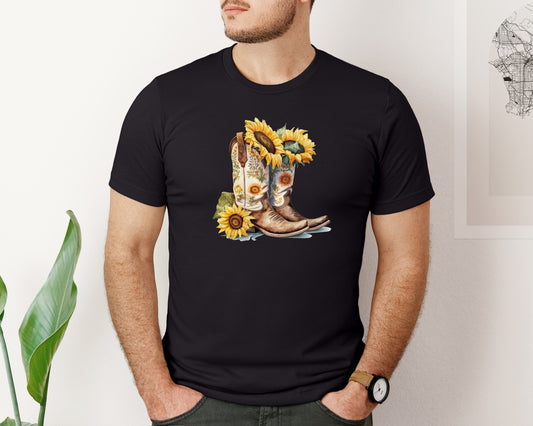 Western Cowboy Boots Graphic T-Shirt
