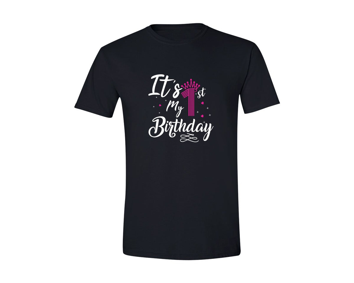 brand:Generic|color:Black|Its My 1St Birthday First Birthday Graphic T-Shirt