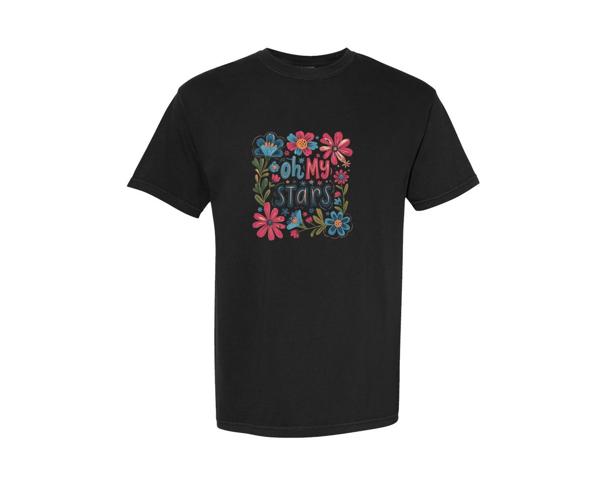 brand:Comfort Colors|color:Black|Preppy America Shirt Floral Shirt Graphic T-Shirt