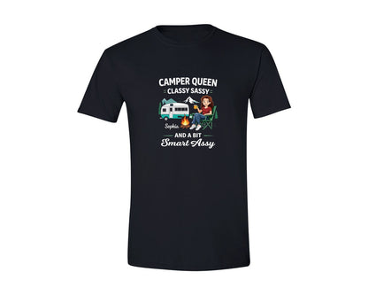 brand:Generic|color:Black|Camper Queen 4 Graphic T-Shirt