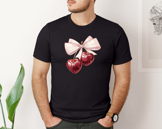 Cherry Love Pngpink Coquette Valentine Graphic T-Shirt