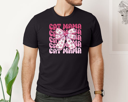 Retro Valentines Day Pngcat Mama Love Graphic T-Shirt