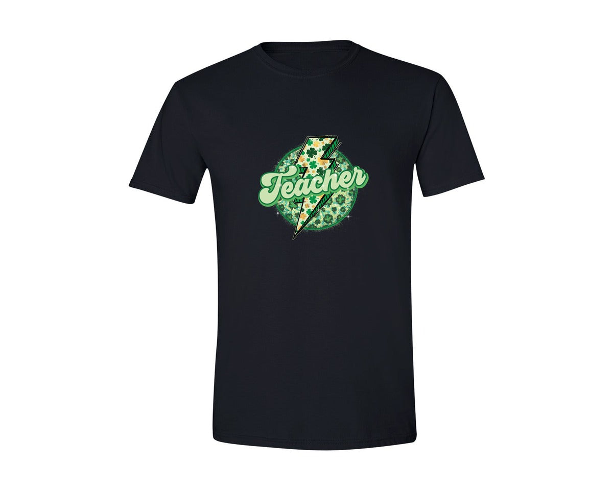brand:Generic|color:Black|Teacher Lucky Lightning St Patricks