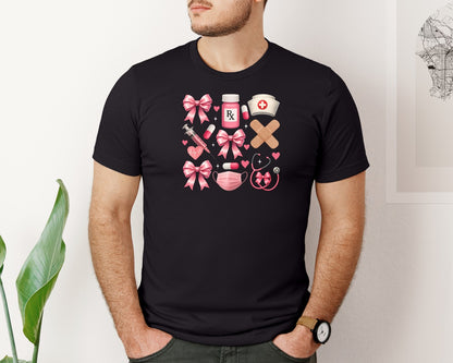 brand:Bella Canvas|color:Black|Nurse T Shirt Design 52 Graphic T-Shirt