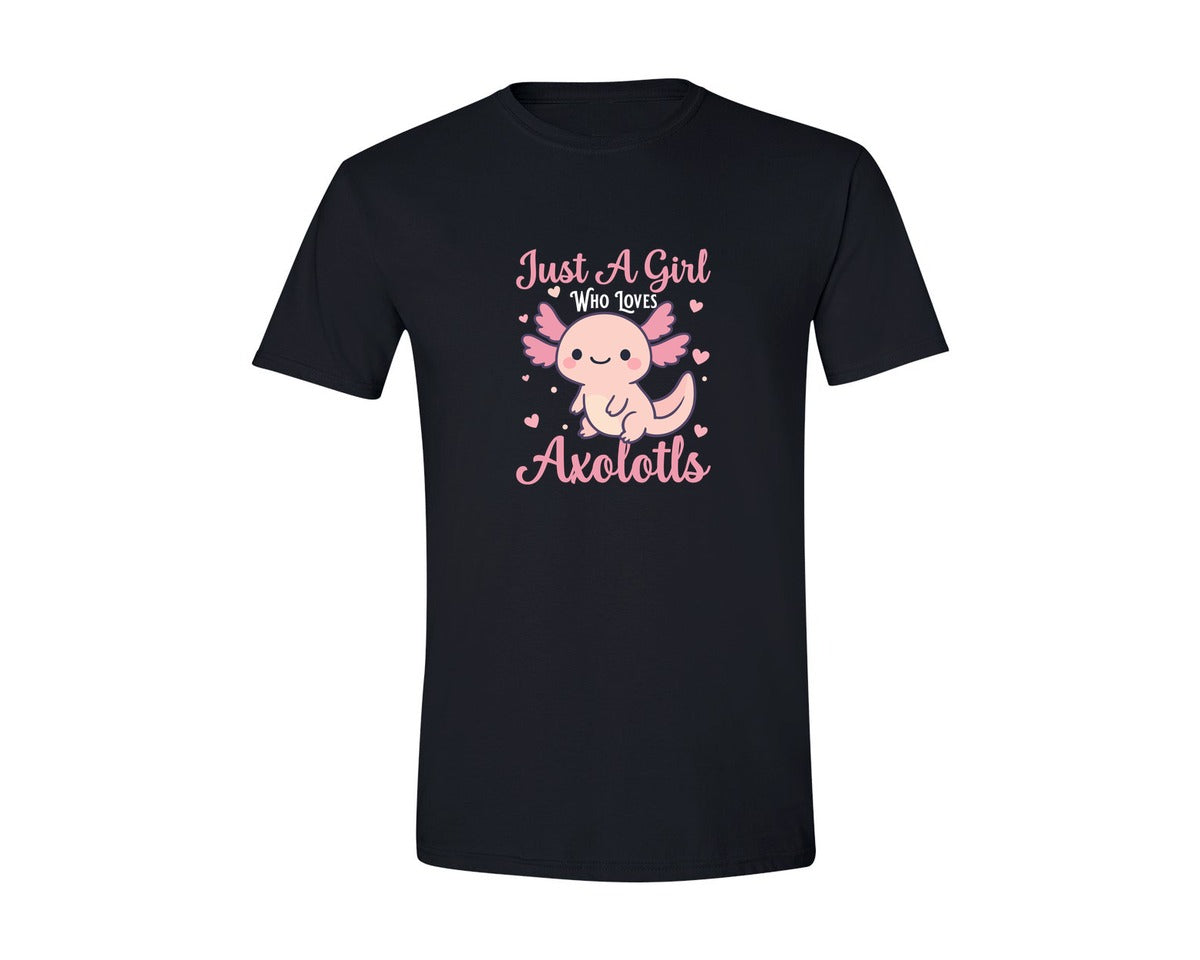 brand:Generic|color:Black|Just A Girl Who Loves Axolotls T Shirt 4 Graphic T-Shirt