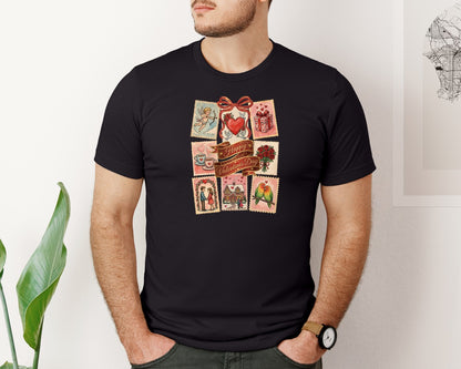 brand:Bella Canvas|color:Black|40 Valentines Graphic T-Shirt
