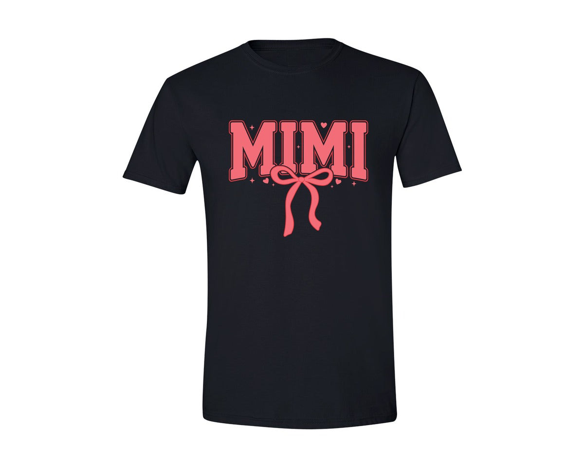 brand:Generic|color:Black|Mimi Bow Aesthetic Valentine Graphic T-Shirt