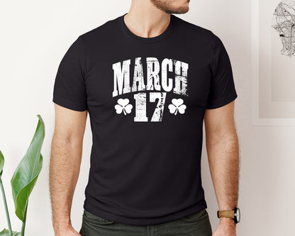 brand:Bella Canvas|color:Black|March 17 St Patricks Day Shirt Graphic T-Shirt