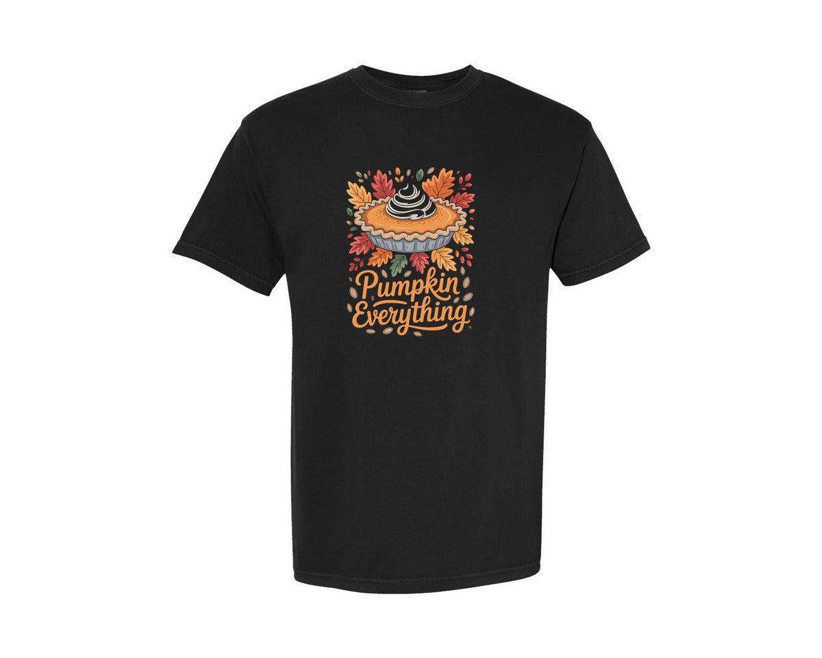 brand:Comfort Colors|color:Black|Pumpkin Everything Autumn Turkey T Shirt Graphic T-Shirt