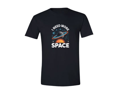 brand:Generic|color:Black|I Need More Space Astronomy Design Graphic T-Shirt
