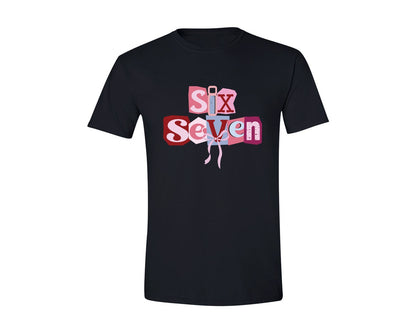 brand:Generic|color:Black|Coquette Six Seven Valentine 6 7 Graphic T-Shirt