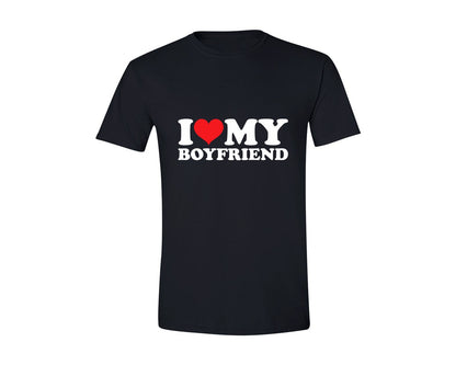 brand:Generic|color:Black|I Love My Boyfriend T Shirt Graphic T-Shirt