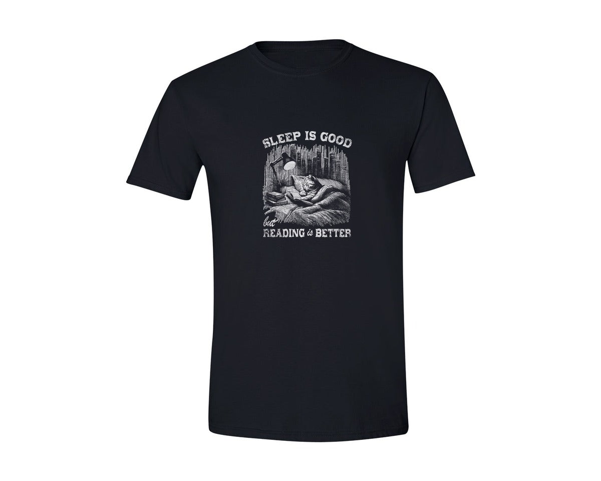 brand:Generic|color:Black|Cat Sleep Is Good But Reading Is Better