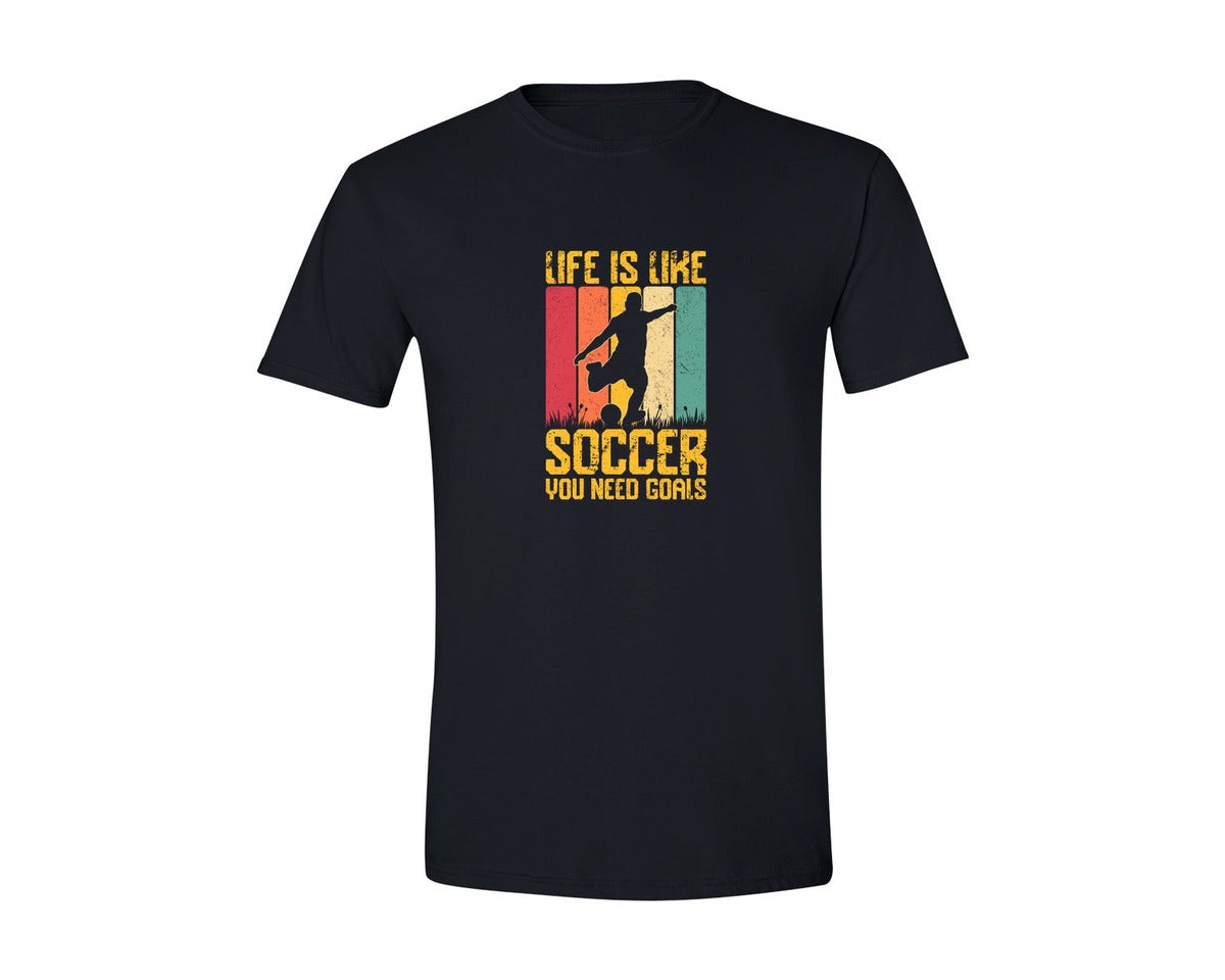 brand:Generic|color:Black|Life Is Like Soccer You Need T Shirt Graphic T-Shirt