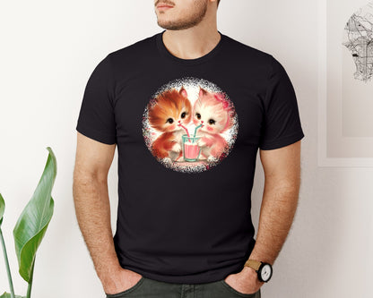 brand:Bella Canvas|color:Black|Vintage Valentine Round Tshirt 35 Graphic T-Shirt