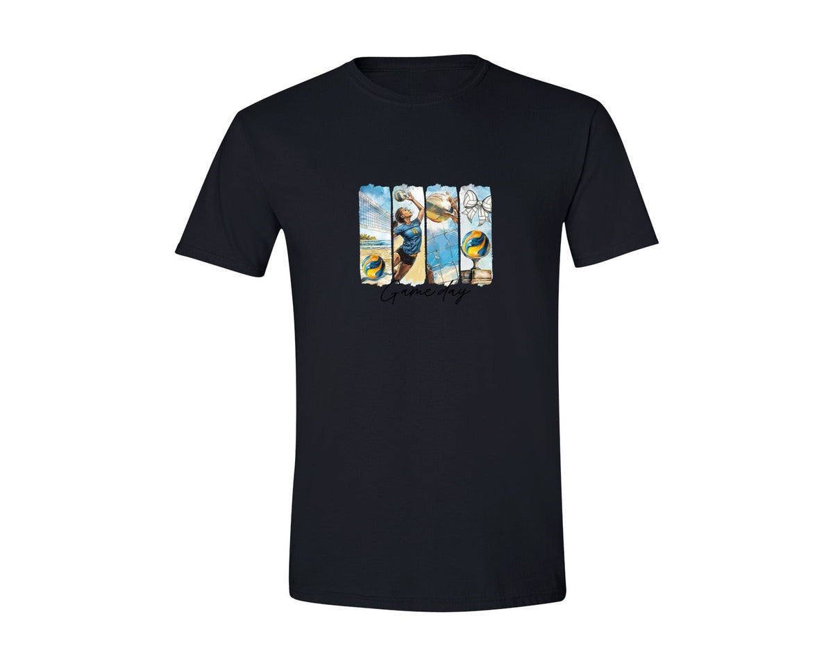 brand:Generic|color:Black|Volleyball Game Day 3 Graphic T-Shirt