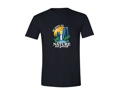 brand:Generic|color:Black|Be Kind To Nature And Yourself Graphic T-Shirt