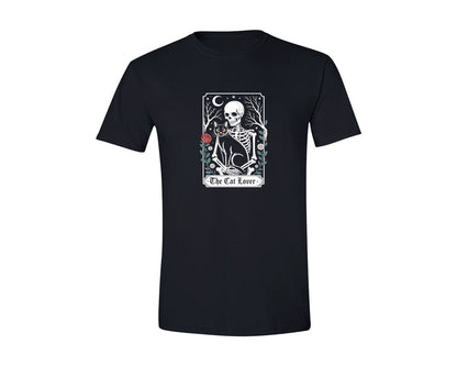 brand:Generic|color:Black|The Cat Lover Tarot Card T Shirt Graphic T-Shirt