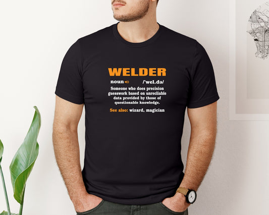 Funny Welding Quote Welder Definition Graphic T-Shirt