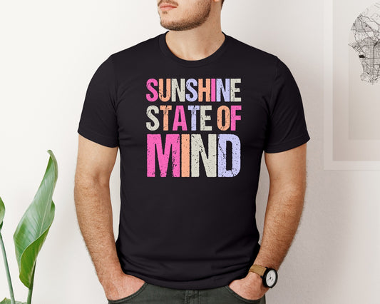 Sunshine State Of Mind Trendy Summer Graphic T-Shirt
