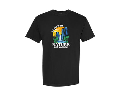 brand:Comfort Colors|color:Black|Be Kind To Nature And Yourself Graphic T-Shirt
