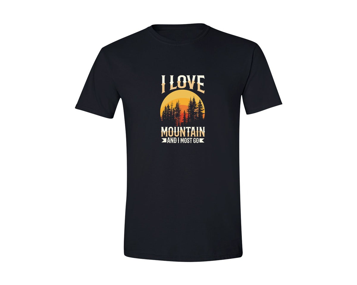 brand:Generic|color:Black|Wild Life Experience Mountain Hiking Tee 3 Graphic T-Shirt