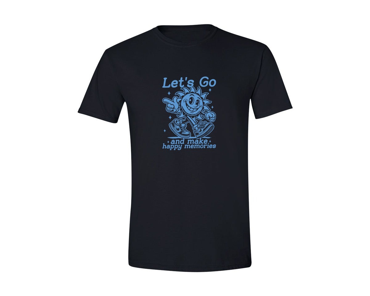 brand:Generic|color:Black|Lets Go And Make Happy Memories Graphic T-Shirt