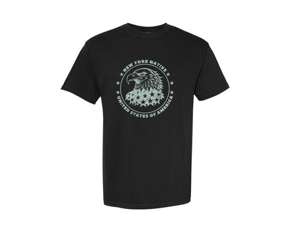 brand:Comfort Colors|color:Black|New York Native Usa Eagle Graphic T-Shirt