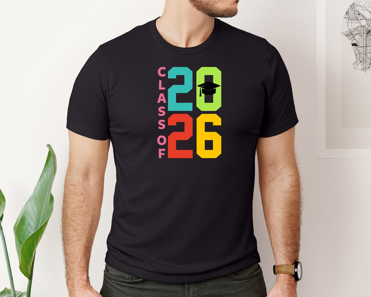 brand:Bella Canvas|color:Black|Class Of 2026 T Shirt Graphic T-Shirt