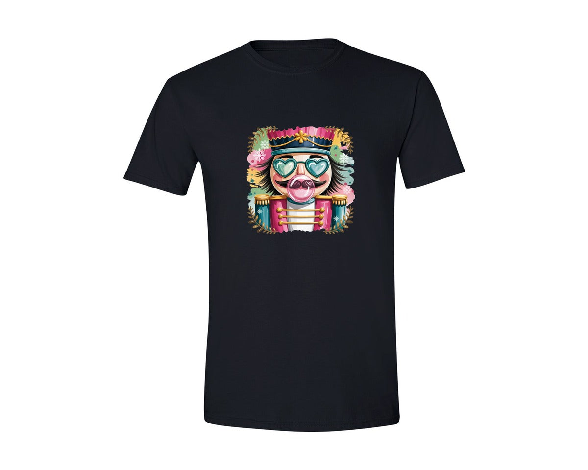 brand:Generic|color:Black|Preppy Watercolor Nutcracker 6 Graphic T-Shirt