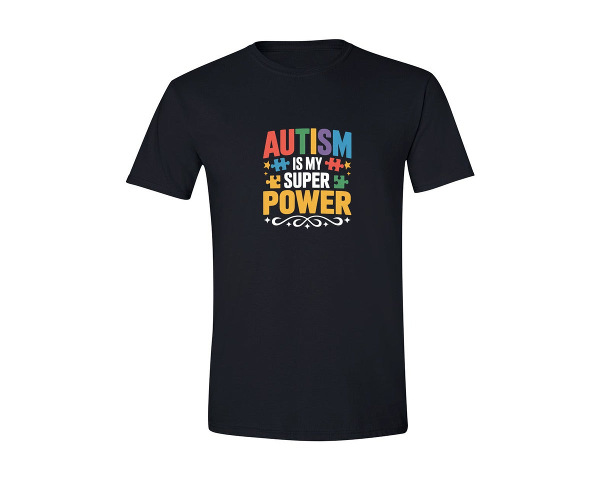brand:Generic|color:Black|Autism Is My Superpower 3 Graphic T-Shirt