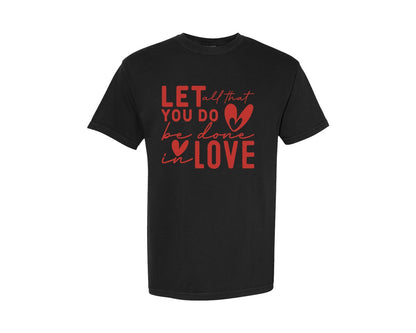 brand:Comfort Colors|color:Black|Valentine Christian Valentine Graphic T-Shirt