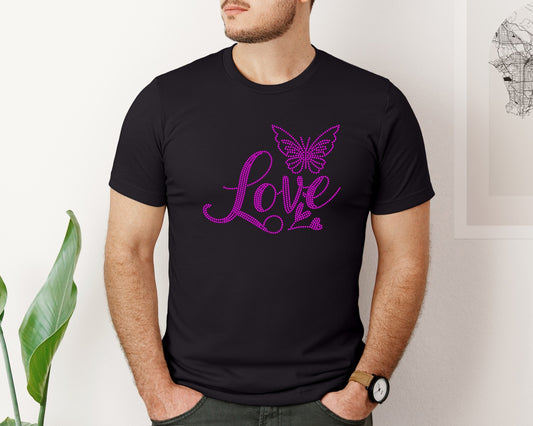 Love Rhinestone Template 64 Graphic T-Shirt