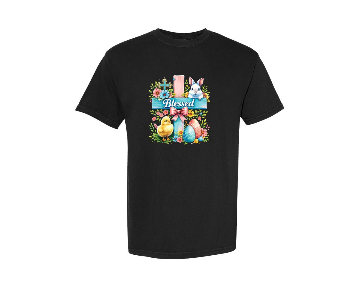 brand:Comfort Colors|color:Black|Easter Day T Shirt 2 Graphic T-Shirt