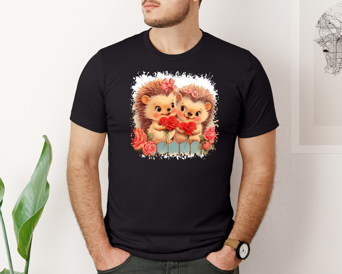 brand:Bella Canvas|color:Black|Vintage Valentine Square Tshirt 28 Graphic T-Shirt
