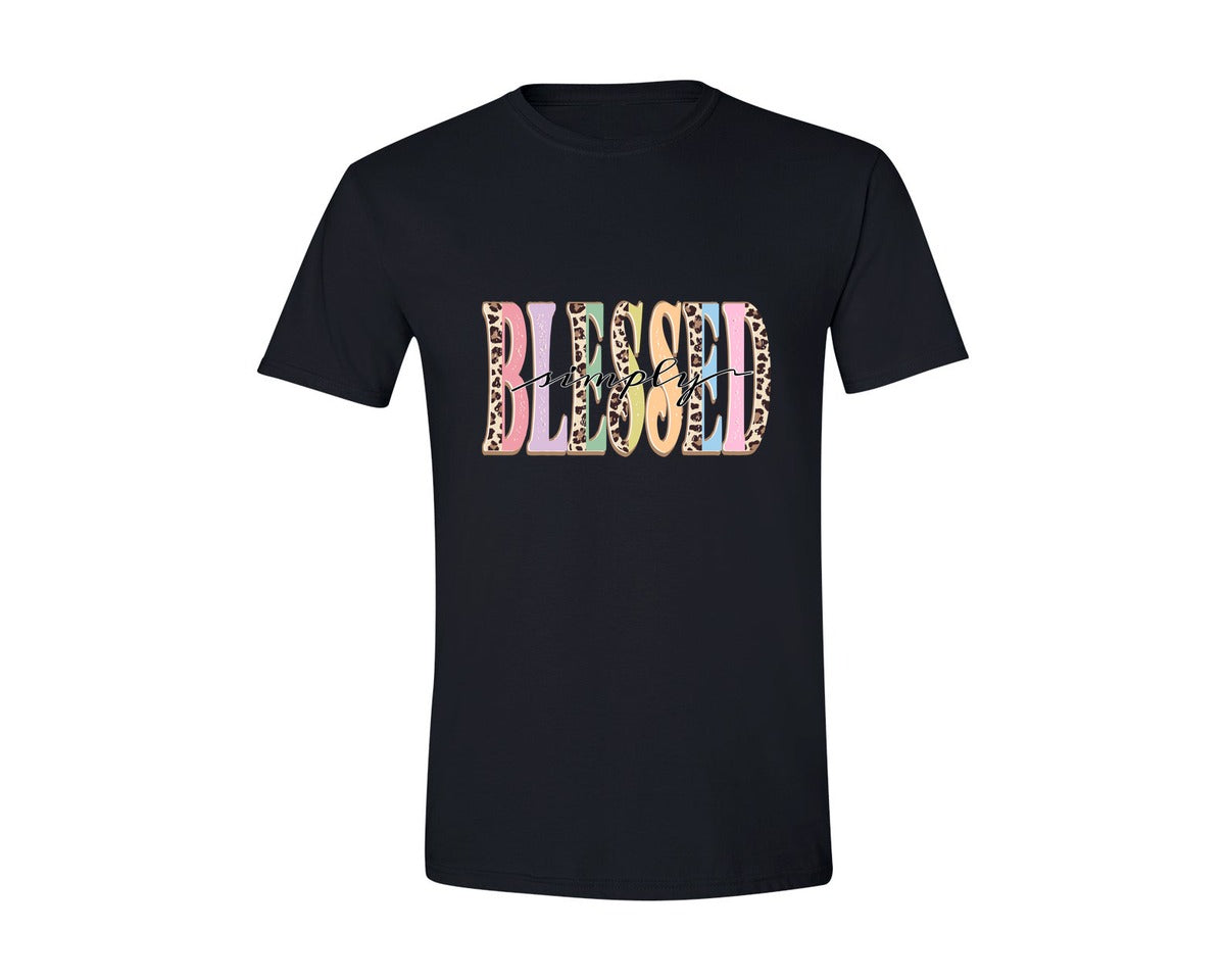 brand:Generic|color:Black|Simply Blessed Christian Quote Leopard