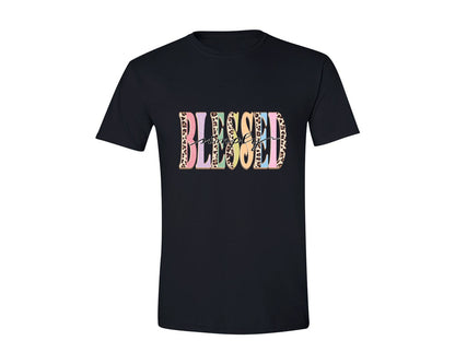 brand:Generic|color:Black|Simply Blessed Christian Quote Leopard