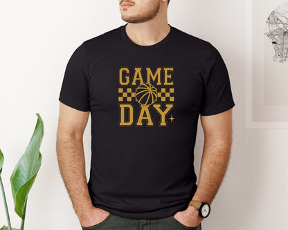 brand:Bella Canvas|color:Black|Game Day Basketball Game Day Graphic T-Shirt