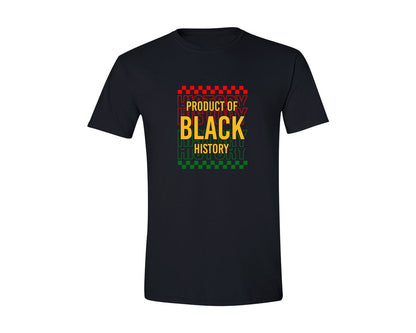 brand:Generic|color:Black|Product Of Black History Retro Graphic T-Shirt