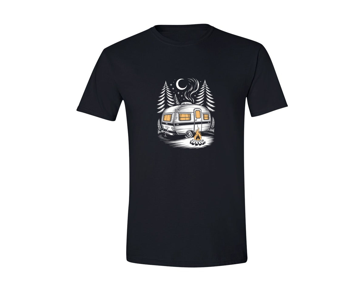 brand:Generic|color:Black|Camping T Shirt Design Graphic T-Shirt
