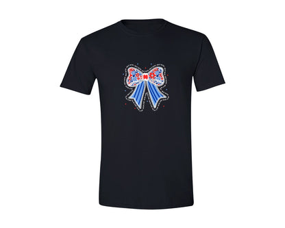 brand:Generic|color:Black|Coquette 4Th Of July Land Of Free Graphic T-Shirt