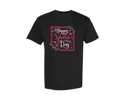 brand:Comfort Colors|color:Black|Happy Valentines Day Quote Design 9 Graphic T-Shirt