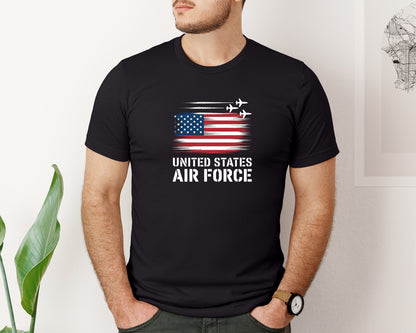 brand:Bella Canvas|color:Black|United States Air Force T Shirt Design 6 Graphic T-Shirt