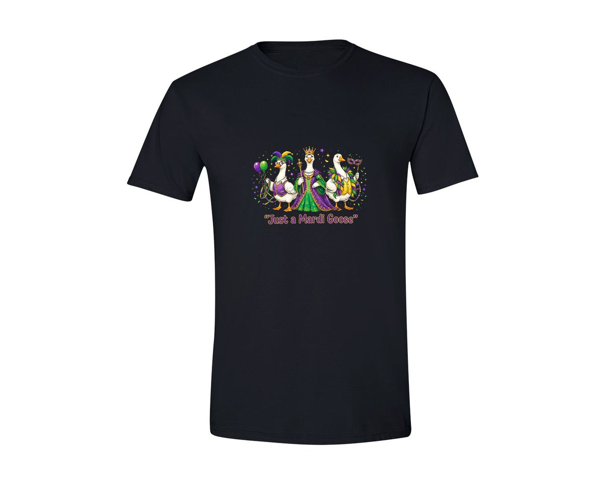 brand:Generic|color:Black|Mardi Gras Goose Coquette Bow Fleur Graphic T-Shirt